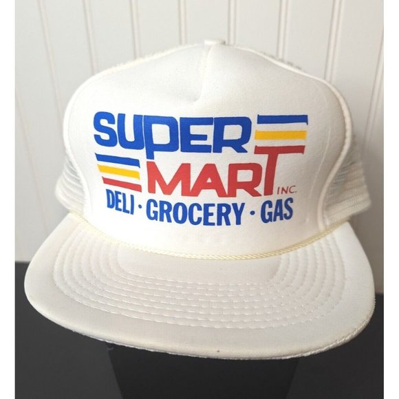 Super Mart-Inc Baseball Deli‎ Cap Truckers Hat Meshback Snapback USA Very Rare - Picture 1 of 5